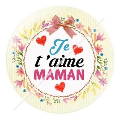 Cabochon résine à coller 25 mm maman k10
