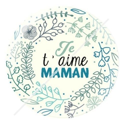 Cabochon résine à coller 25 mm maman k11