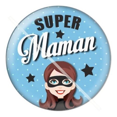 Cabochon résine à coller 25 mm maman l7