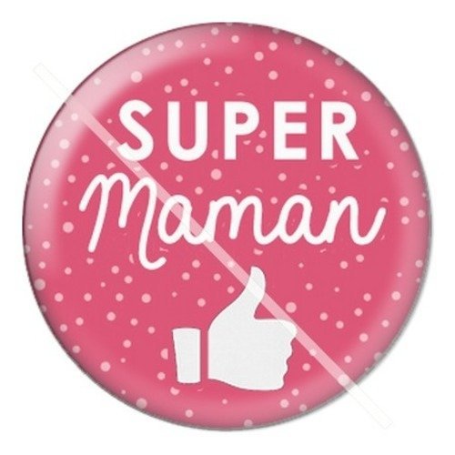 Cabochon résine à coller 25 mm maman l10