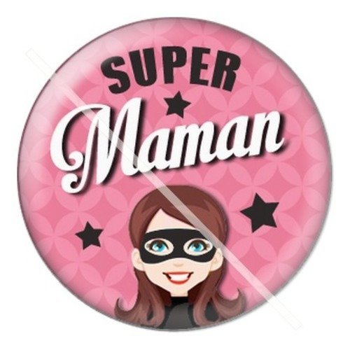 Cabochon résine à coller 25 mm maman l15