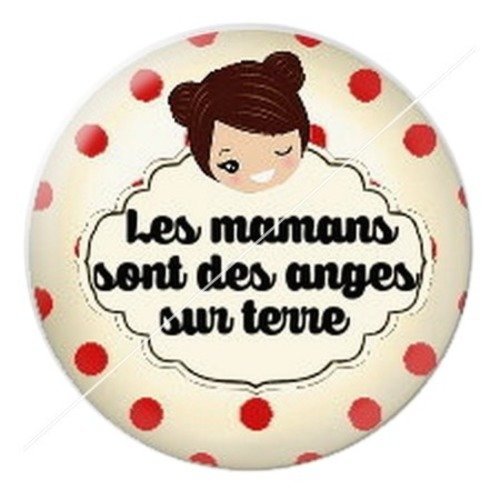 Cabochon résine à coller 25 mm maman n1