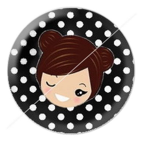 Cabochon résine à coller 25 mm maman n4