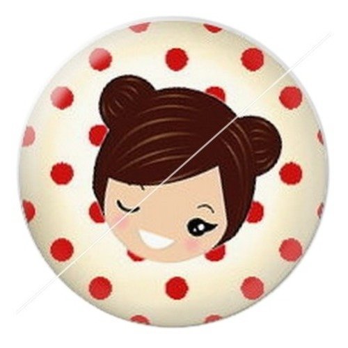 Cabochon résine à coller 25 mm maman n5