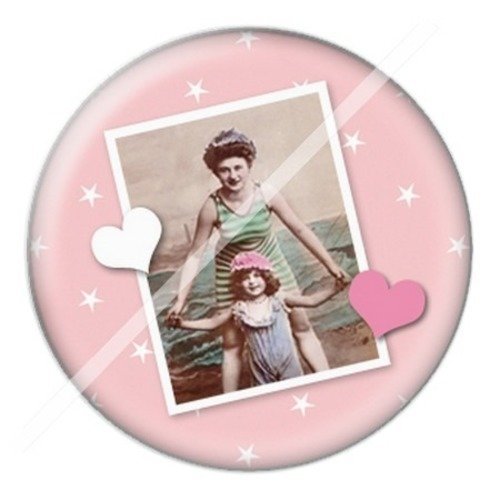 Cabochon résine à coller 25 mm maman o15