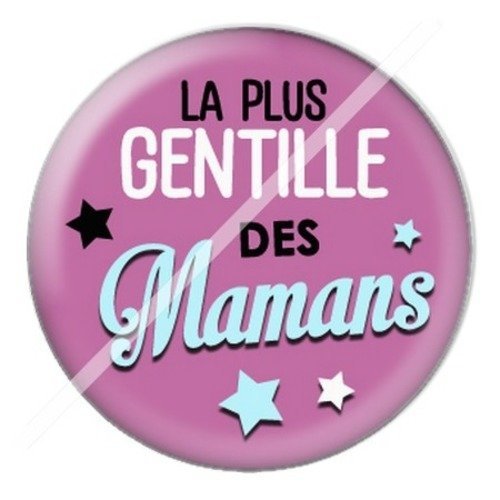 Cabochon résine à coller 25 mm maman p4