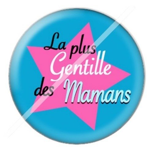Cabochon résine à coller 25 mm maman p6