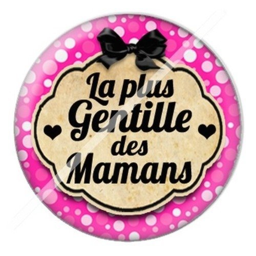 Cabochon résine à coller 25 mm maman p11