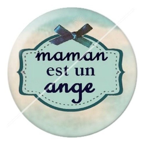 Cabochon résine à coller 25 mm maman q1