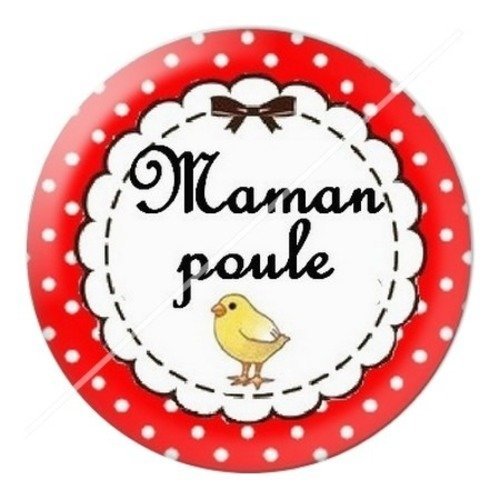Cabochon résine à coller 25 mm maman q7