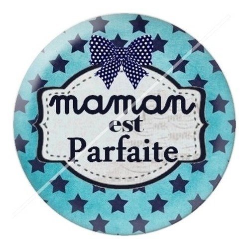 Cabochon résine à coller 25 mm maman q8