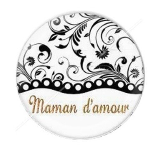 Cabochon résine à coller 25 mm maman r3
