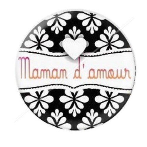 Cabochon résine à coller 25 mm maman r6