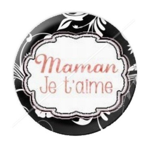 Cabochon résine à coller 25 mm maman r13
