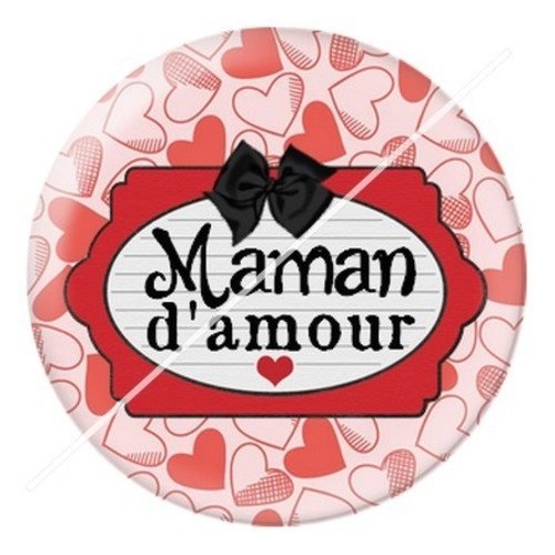 Cabochon résine à coller 25 mm maman s5