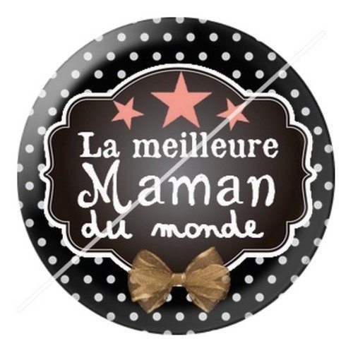 Cabochon résine à coller 25 mm maman s9