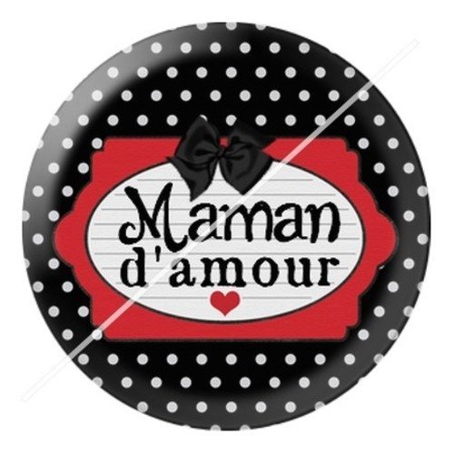 Cabochon résine à coller 25 mm maman s10