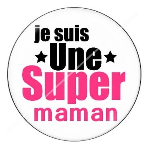 Cabochon résine à coller 25 mm maman t14