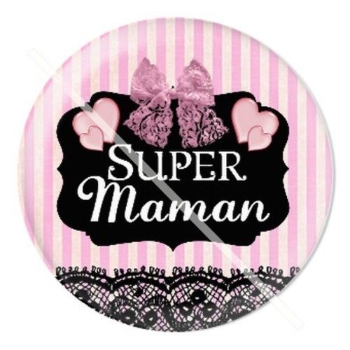 Cabochon résine à coller 25 mm maman u7