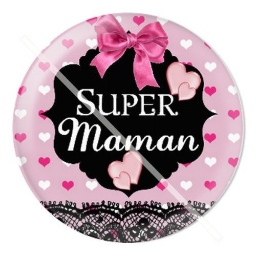 Cabochon résine à coller 25 mm maman u10