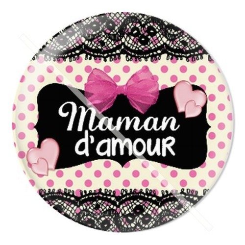 Cabochon résine à coller 25 mm maman u12