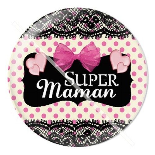 Cabochon résine à coller 25 mm maman u13