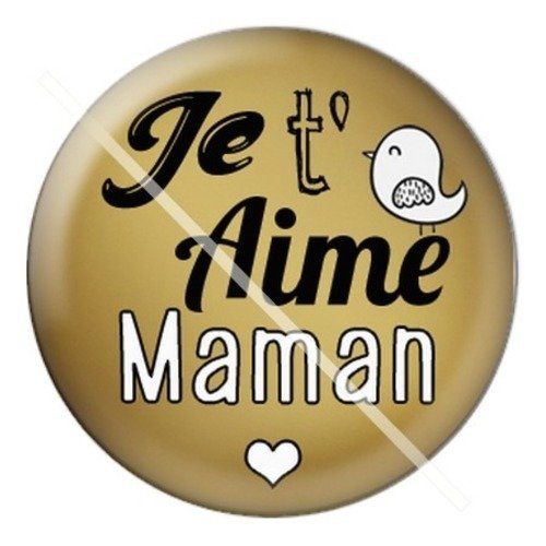 Cabochon résine à coller 25 mm maman wa3