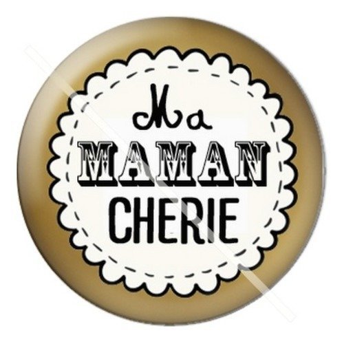 Cabochon résine à coller 25 mm maman wa9