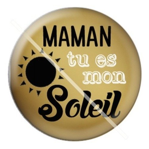 Cabochon résine à coller 25 mm maman wa10
