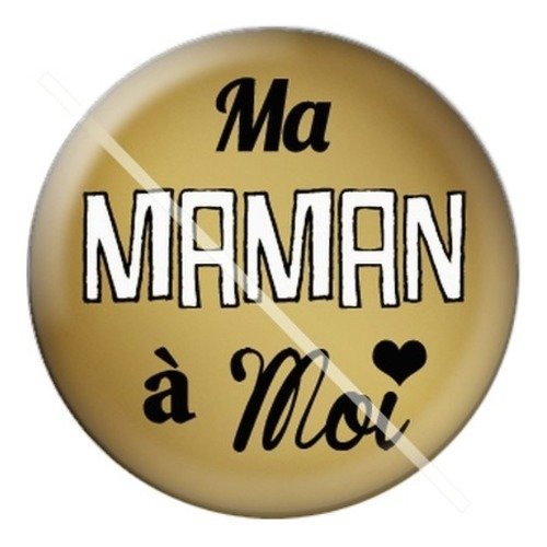 Cabochon résine à coller 25 mm maman wa14