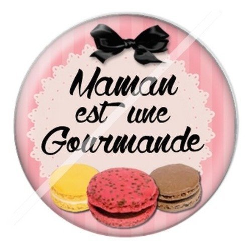 Cabochon résine à coller 25 mm maman wb1