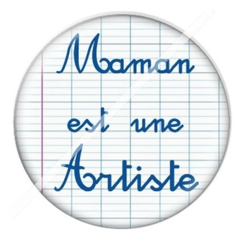 Cabochon résine à coller 25 mm maman wb2