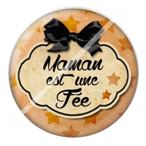 Cabochon résine à coller 25 mm maman wb3