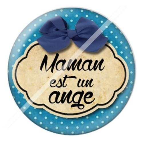 Cabochon résine à coller 25 mm maman wb5