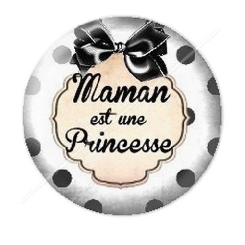 Cabochon résine à coller 25 mm maman xb3
