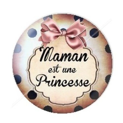 Cabochon résine à coller 25 mm maman xb7