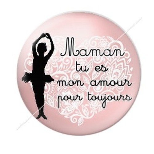 Cabochon résine à coller 25 mm maman zb2
