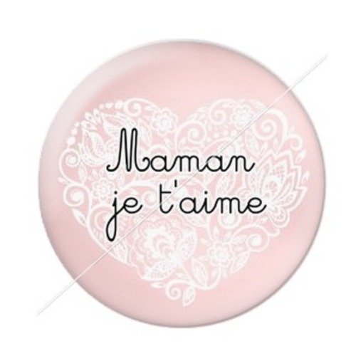 Cabochon résine à coller 25 mm maman zb3