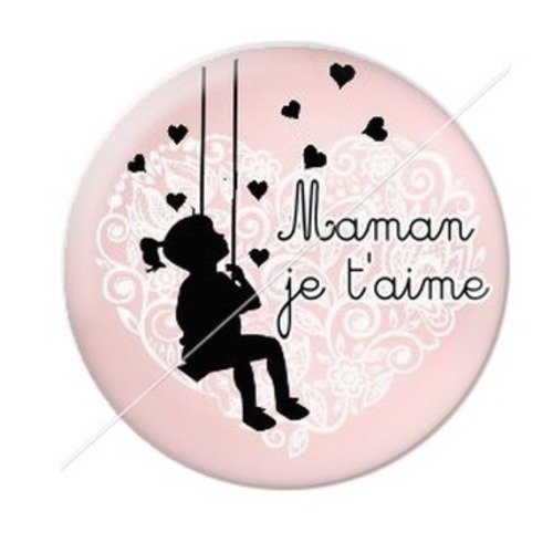 Cabochon résine à coller 25 mm maman zb10