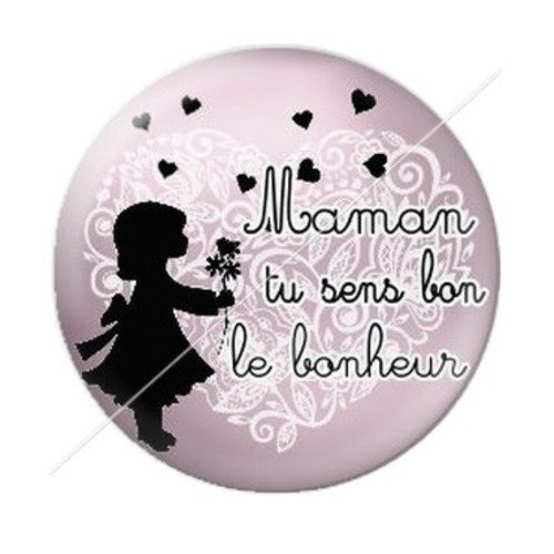 Cabochon résine à coller 25 mm maman zb11