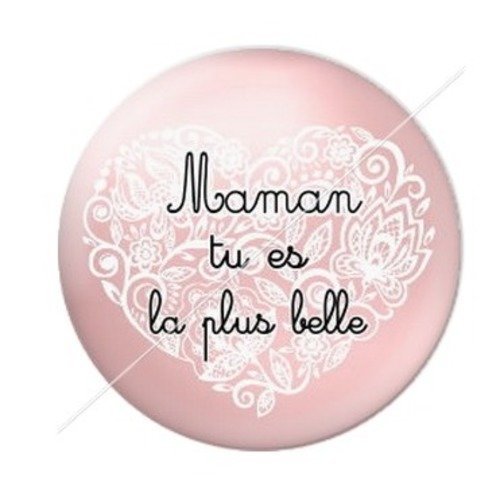Cabochon résine à coller 25 mm maman zb12