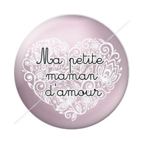 Cabochon résine à coller 25 mm maman zb15