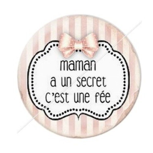 Cabochon résine à coller 25 mm maman zb23