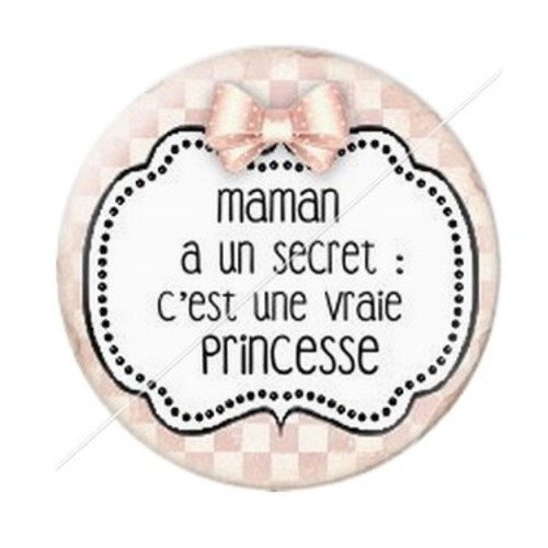 Cabochon résine à coller 25 mm maman zb26