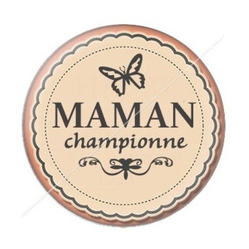 Cabochon résine à coller 25 mm maman zc1