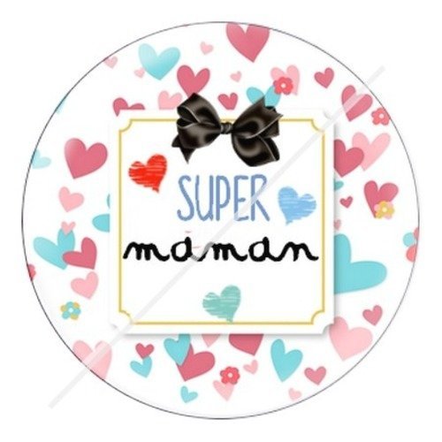 Cabochon résine à coller 25 mm maman zd10