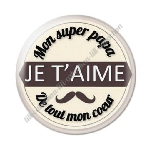 Cabochon résine à coller 25 mm  papa ab48