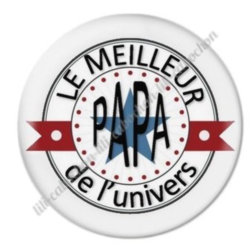 Cabochon résine à coller 25 mm  papa ab53