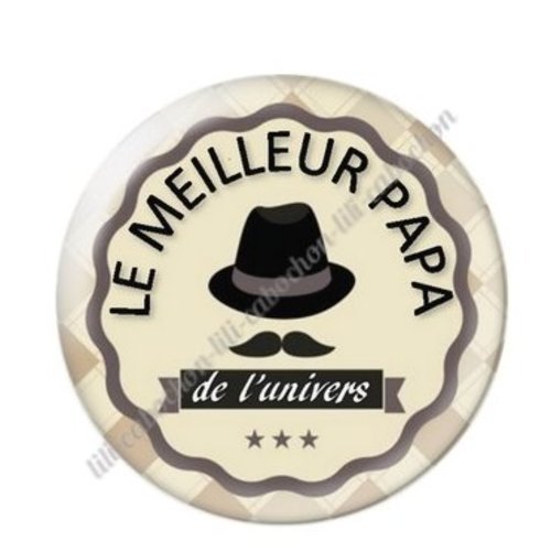 Cabochon résine à coller 25 mm  papa ab56