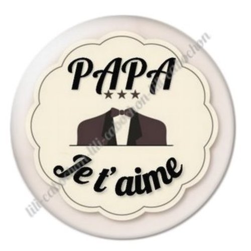 Cabochon résine à coller 25 mm  papa ab59